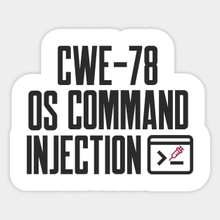 Secure Coding CWE-78 OS Command Injection Sticker